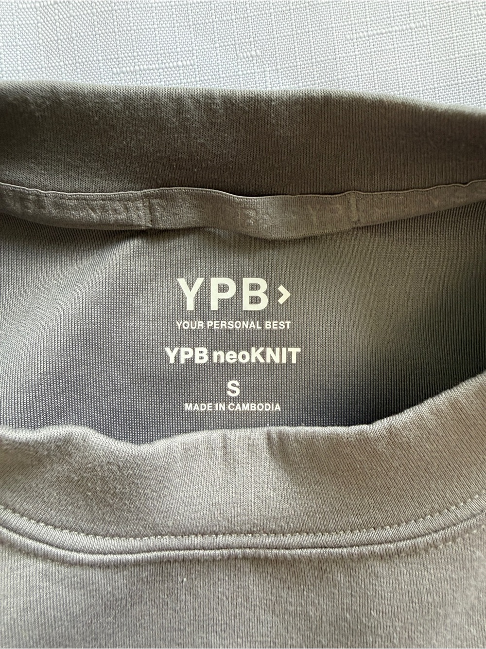 Abercrombie YPB Gray Cropped Drawstring Crewneck Sweatshirt Small Athletic - Picture 3 of 7